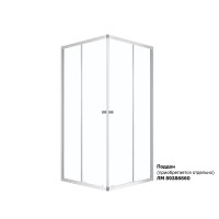 Душевой уголок Domani-Spa Cube квадратный 90x90 см хромированный профиль прозрачное стекло раздвижной