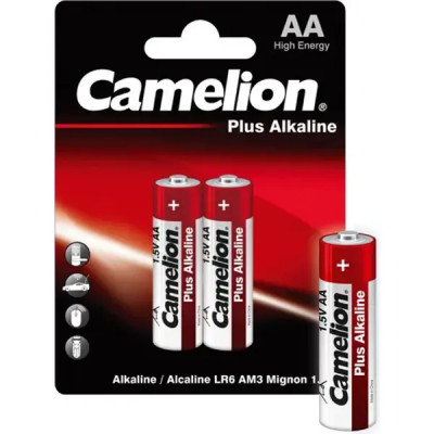 Батарейка алкалиновая Camelion Plus Alkaline LR6-BP2 AA 2 шт.