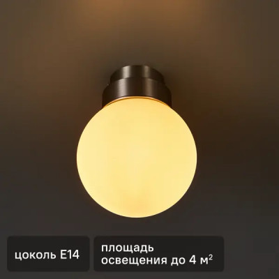 Светильник настенно-потолочный под лампу Kron FR5339CL-01N2 влагозащищенный 1xE14 цвет белый