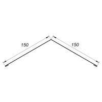 Конек плоский 150x150x2000 мм оцинкованный