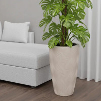 Кашпо Флэйм Альтернатива ø36 h60 v42 л пластик бежевый