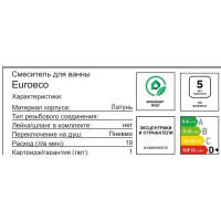 Смеситель для ванны Grohe Euroeco 32743000 однорычажный цвет хром