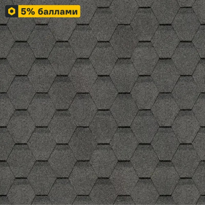 Гибкая черепица Docke Rustic серый 3 м²
