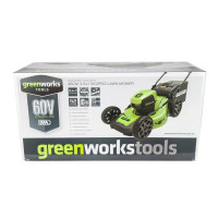 Газонокосилка аккумуляторная Greenworks 2502907UB 60 В 46 см с АКБ и ЗУ