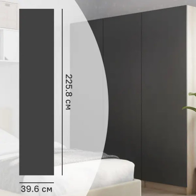 Дверь для шкафа Лион София грей 39.6x225.8x1.8 см ЛДСП цвет серый