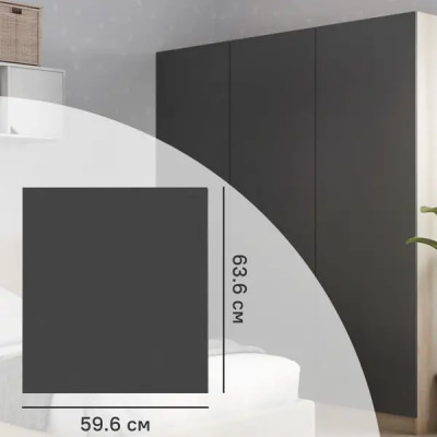 Дверь для шкафа Лион София грей 59.6x63.6x1.8 см ЛДСП цвет серый