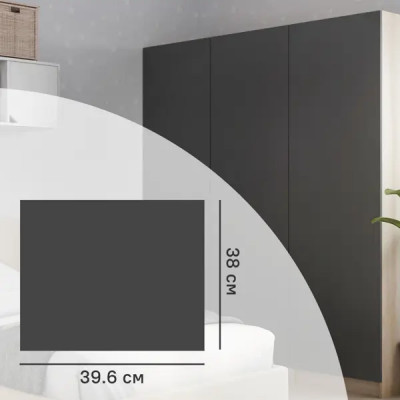 Дверь для шкафа Лион София грей 39.6x38x1.8 см ЛДСП цвет серый