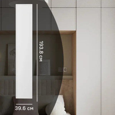 Дверь для шкафа Лион Амьен 39.6x193.8x1.9 см МДФ цвет белый