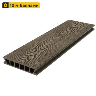 Террасная доска ДПК Holzhof Classic цвет Венге 3000x153x28 мм Вельвет 3 м²