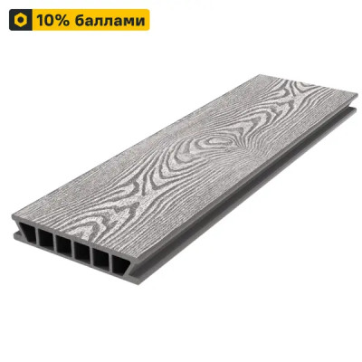 Террасная доска ДПК Holzhof Classic цвет Серый 3000x153x28 мм Вельвет 3 м²