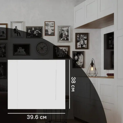 Дверь глухая для шкафа Лион Реймс 39.6x38x1.6 см ЛДСП цвет белый