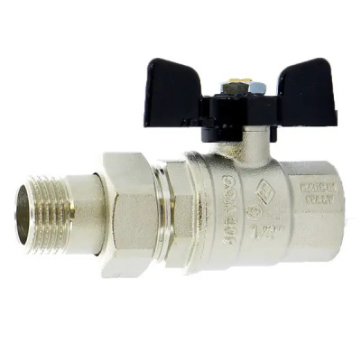 Кран шаровой с американкой прямой Bugatti Oregon 03220027 DN15 PN64 1/2\