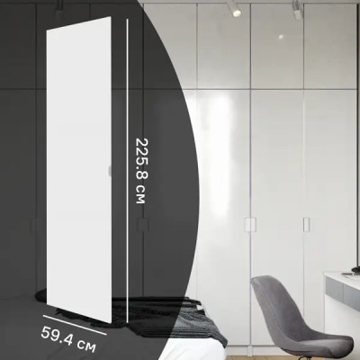 Дверь для шкафа Лион 59.4x225.8x1.6 см ЛДСП цвет белый лак