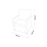 Кресло Greengard Сантия 69x69x86 см искусственный ротанг цвет бежевый