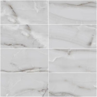 Глазурованный керамогранит Arcadia Ceramica Onyx Line Grey 60x120 см 1.44 м² глянцевый цвет светло-серый