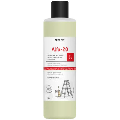 Концентрат для уборки после строительства и ремонта Pro-Brite Alfa-20 1 л