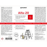 Концентрат для уборки после строительства и ремонта Pro-Brite Alfa-20 1 л