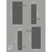 Зеркало декоративное Токио прямоугольник 40x160 см цвет черный