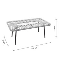 Набор садовой мебели Luna ротанг цвет графит диван - 1 шт стол - 1 шт кресло - 2 шт