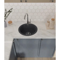 Мойка для кухни врезная Granfest Smart GF-SM 435 43x43 см глубина чаши 16 см мраморная крошка цвет черный
