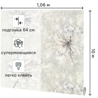 Обои флизелиновые Ateliero Sonya светло-зеленые 1.06 м AT286613