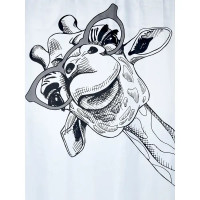 Штора для ванной Zenfort Happy Giraffe 180x200 см полиэстер цвет белый