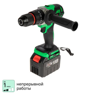 Дрель-шуруповерт аккумуляторная Zitrek Green Impact 084-1072, 18 В Li-ion 2x5 Ач
