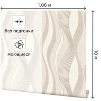 Обои флизелиновые Family Maris бежевые 1.06 м FM31084-21