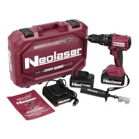 Дрель-шуруповерт аккумуляторная бесщеточная ударная Neolaser NCDB-120, 20 В Li-ion 2x4 Ач