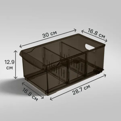 Контейнер универсальный Optima 16.8x12.9x30.5 см полипропилен коричневый