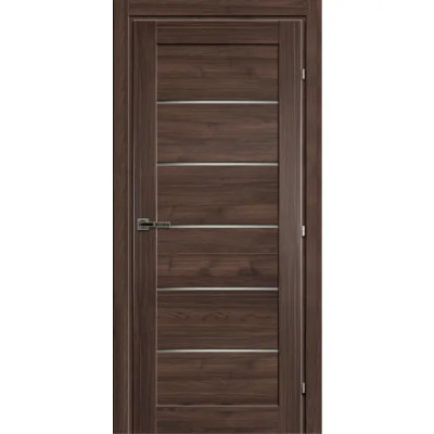 Дверь межкомнатная Люмина Ноче остекленная CPL ламинация цвет коричневый 70x200 см (с замком и петлями)