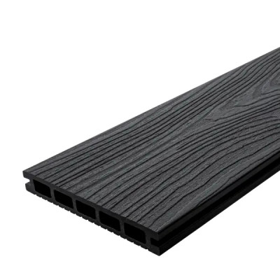 Террасная доска ДПК T-Decks цвет Графит 150x20x3000 мм двусторонняя вельвет/структура древесины 0.45 м²