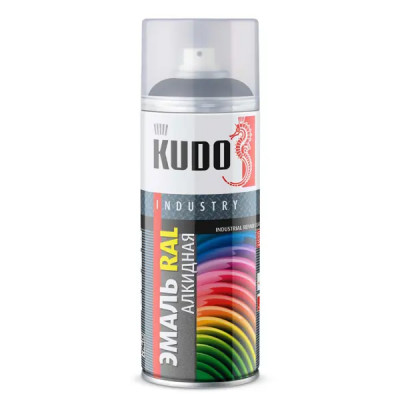 Эмаль аэрозольная универсальная KUDO глянцевая цвет серый 520 мл