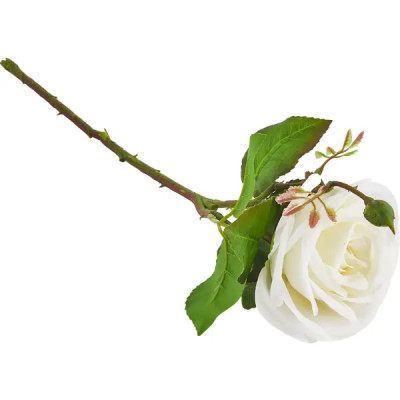 Искусственный цветок Роза Гран-При 43 см цвет белый
