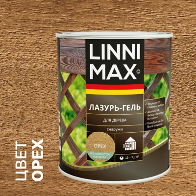 Лазурь-гель для дерева Linnimax полуматовая орех 0.75 л