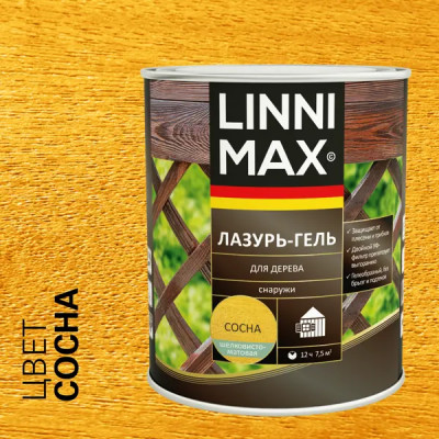 Лазурь-гель для дерева Linnimax полуматовая сосна 0.75 л