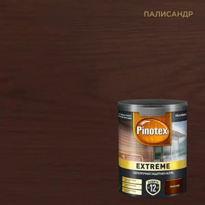 Лазурь для дерева Pinotex Extreme полуматовая палисандр 0.9 л