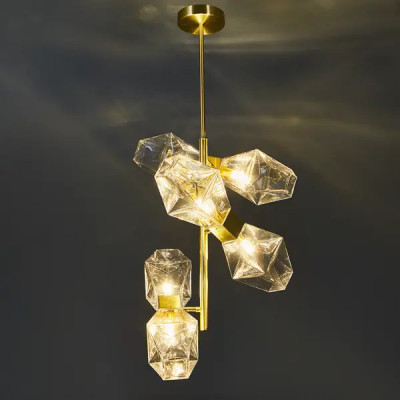 Люстра потолочная Cocktail 6 ламп 15 м² цвет золотой/прозрачный