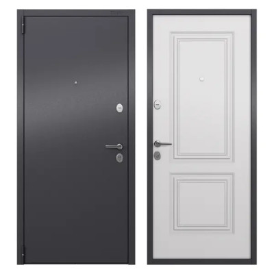 Дверь входная металлическая Гибсон левая 86x205 см классик беленый