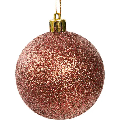 Набор новогодних шаров Christmas ø6 см цвет коричневый 18 шт.