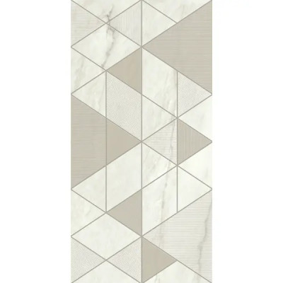 Декор настенный Azori Carlina 31.5x63 см сатинированный цвет серый