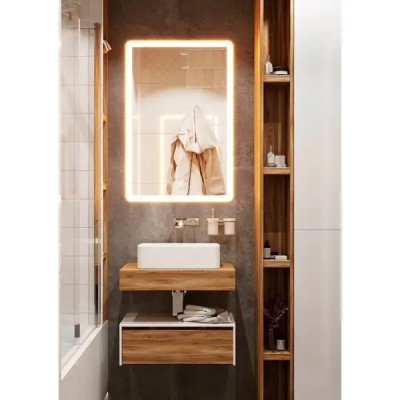 Зеркало для ванной Omega Glass Тип 3 SD653 с подсветкой 80x60 см прямоугольное