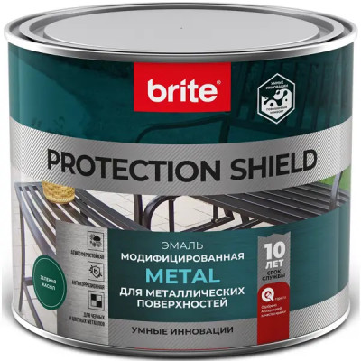 Эмаль по ржавчине Protect Shield цвет зеленый 2 л