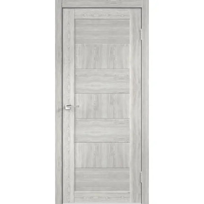 Дверь межкомнатная глухая с замком в комплекте Опал 90x200 см ПВХ цвет дуб европейский серый