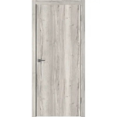 Дверь межкомнатная глухая Палладиум ZR 80x200 см ПВХ-ламинация цвет Дуб Галифакс серый (с замком и петлями)
