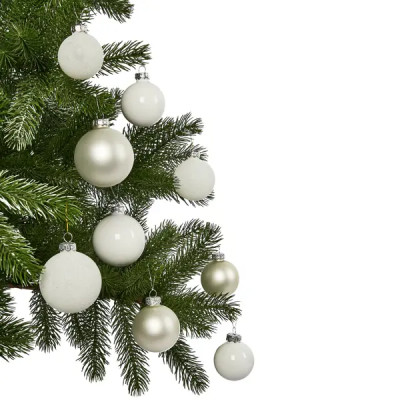Набор новогодних шаров Christmas ø6 см цвет белый 26 шт.