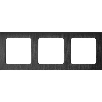 Рамка для розеток и выключателей EKF Стокгольм EZM-G-304-10 3 поста цвет черный