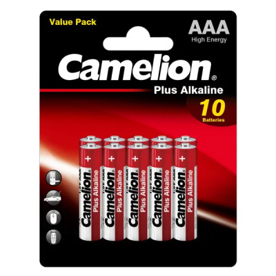 Батарейка алкалиновая Camelion Plus ААА 10 шт.