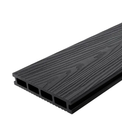 Террасная доска ДПК T-Decks цвет Графит 150x25x3000 мм двусторонняя вельвет/структура древесины 0.45 м²