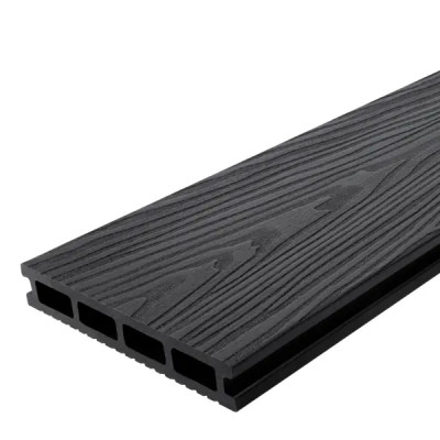 Террасная доска ДПК T-Decks цвет Графит 150x25x4000 мм двусторонняя вельвет/структура древесины 0.6 м²
